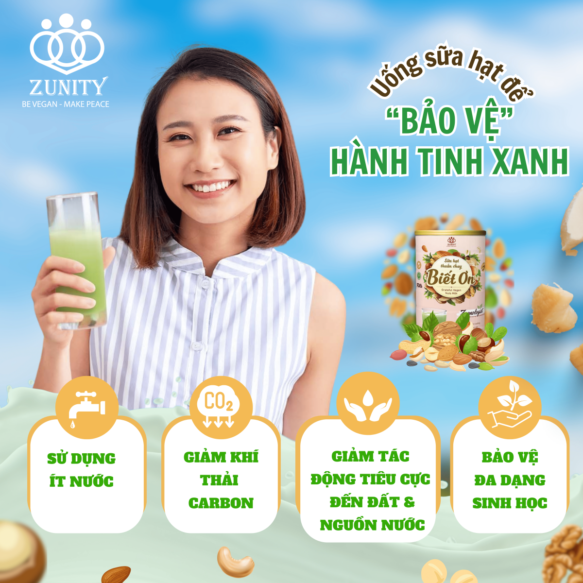  5 lợi ích tuyệt vời khi uống Sữa Hạt Biết Ơn mỗi ngày